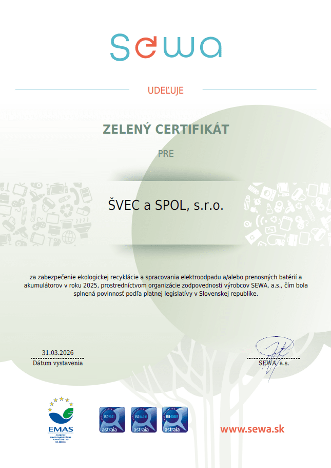 zelený certifikát 2025